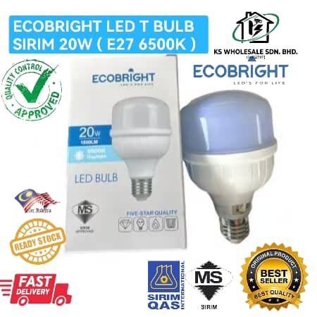 ECOBRIGHT LED T BULB SIRIM