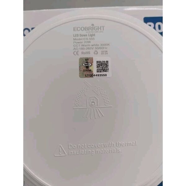 ECOBRIGHT 20W LED DOWNLIGHT