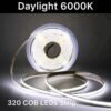 ECOBRIGHT 5M (320L) DC 12V LED COB FLEX STRIPS LIGHT IP 20