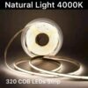 ECOBRIGHT 5M (320L) DC 12V LED COB FLEX STRIPS LIGHT IP 20