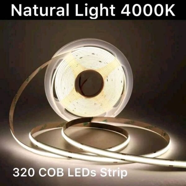 ECOBRIGHT 5M (320L) DC 12V LED COB FLEX STRIPS LIGHT IP 20