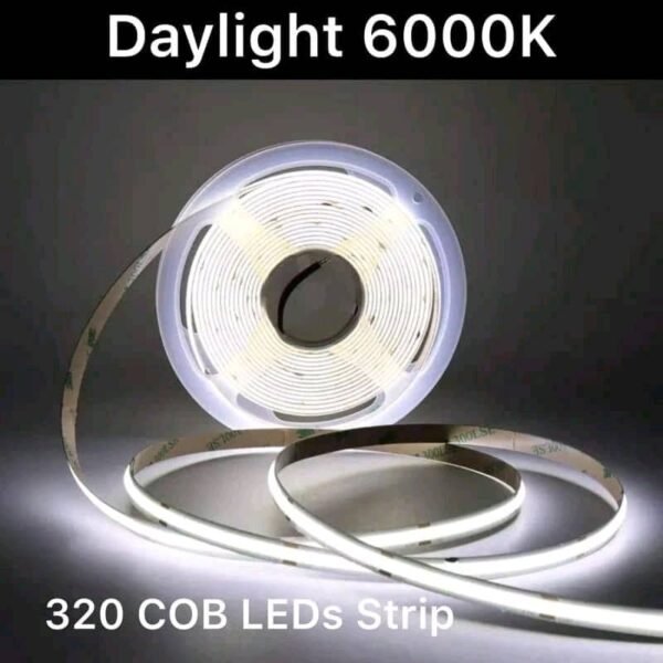 ECOBRIGHT 5M (320L) DC 12V LED COB FLEX STRIPS LIGHT IP 20