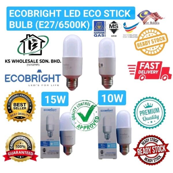 ECOBRIGHT LED ECO STICK BULB 6500K