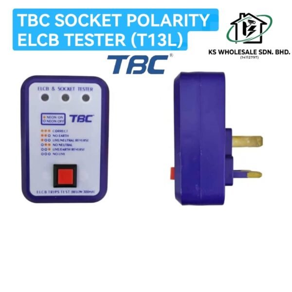 TBC SOCKET POLARITY ELCB TESTER (T13L)
