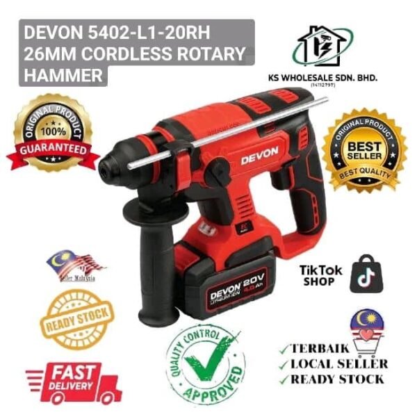 DEVON 5402-L1-20RH 26MM CORDLESS ROTARY HAMMER