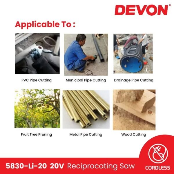 DEVON 5830 LI-20 RECIPRPCATING SAW