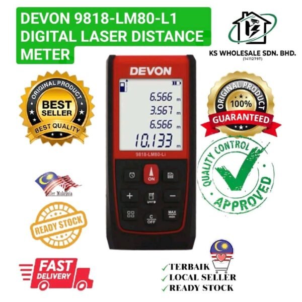 DEVON 9818-LM80-L1 DIGITAL LASER DISTANCE METER