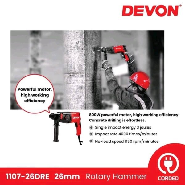 DEVON ROTARY HAMMER 26MM