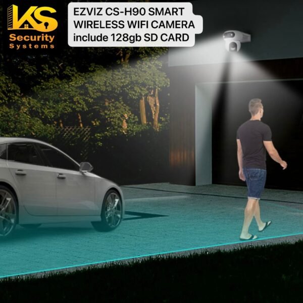 EZVIZ CS-H90 SMART WIRELESS WIFI CAMERA C/W 128GB SD CARD