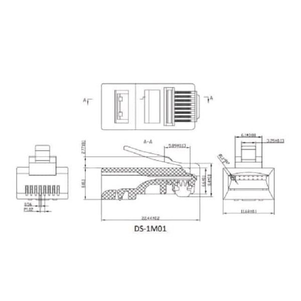 HIKVISION DS-1M6UA CAT 6 PLUG