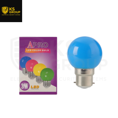 APRO 3W/B22/BLUE G45 LED PP BULB