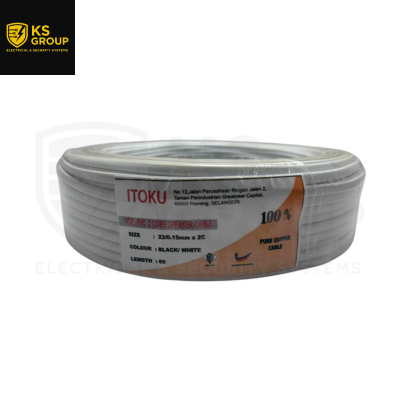 ITOKU 23/0.15 X 2C P/P VDE CABLE 60M WHITE