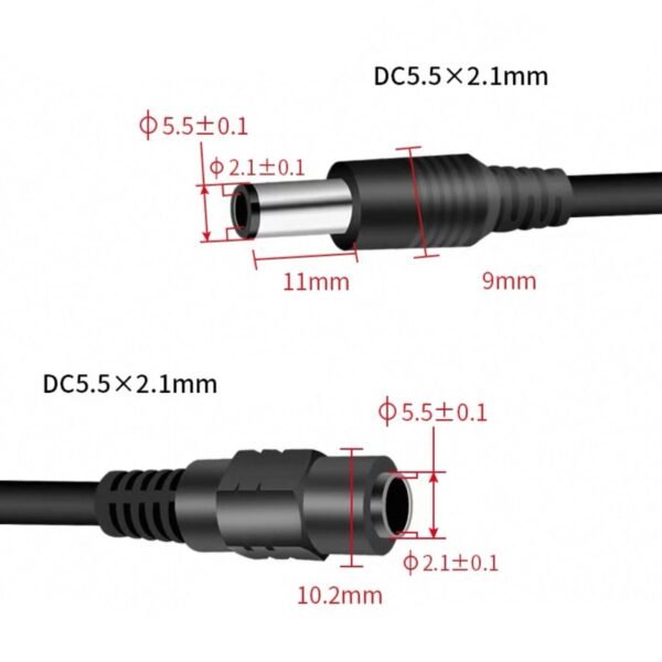 KS DC CABLE 12V 1(F) TO 8(M)