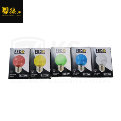 FEDO XG-3W LED E27 COLOUR BULB-CLEAR