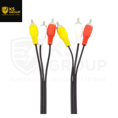 AV CABLE RCA 3 MALE TO 3 MALE HD TV WIRE 1METER