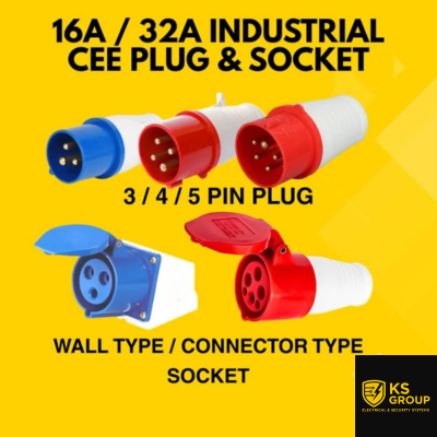 16A/32A INDUSTRIAL CEE PLUG & SOCKET