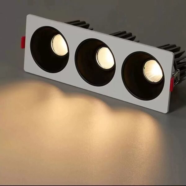 KS ANTI GLARE 3X7W LED DOWN LIGHT 4000K WH/BLK