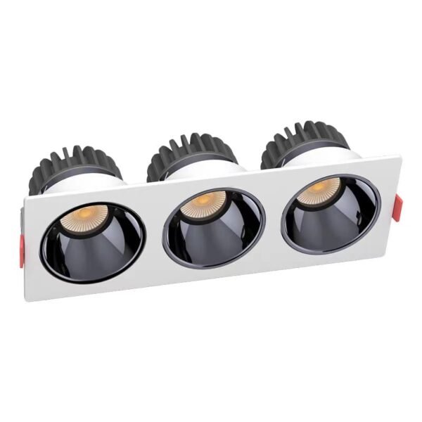 KS ANTI GLARE 3X7W LED DOWN LIGHT 4000K WH/BLK