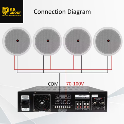 MP3-50D BLUETOOTH POWER AMPLIFIER ＆ WA124 CEILING SPEAKER 6"
