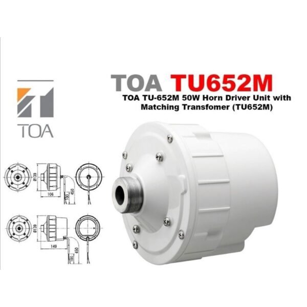 TOA TH-652 & TU652M REFLEX HORN SPEAKER 50W 70V/100V