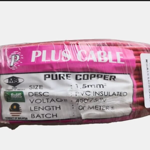 PLUS CABLE 1.5MM PVC X 90M (RD)